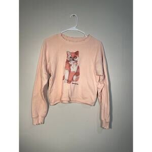 Teddy Fresh Don’t Touch Me Pink Cat Sweatshirt‎